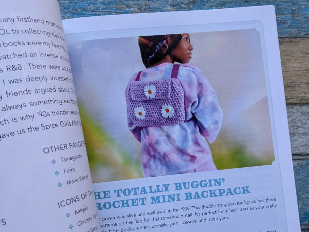 mini crocheted backpack