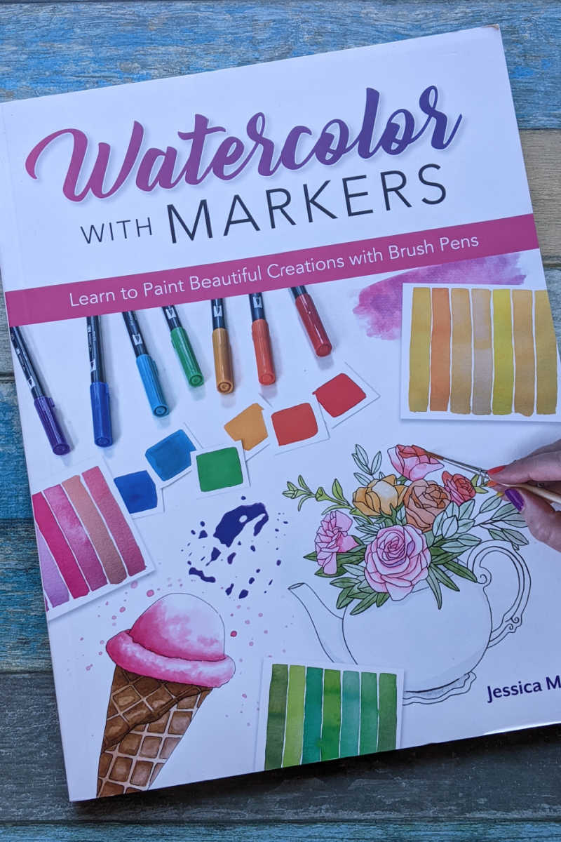 The beautifully illustrated Watercolor With Markers book will help you learn how to create beautiful art with brush pens.