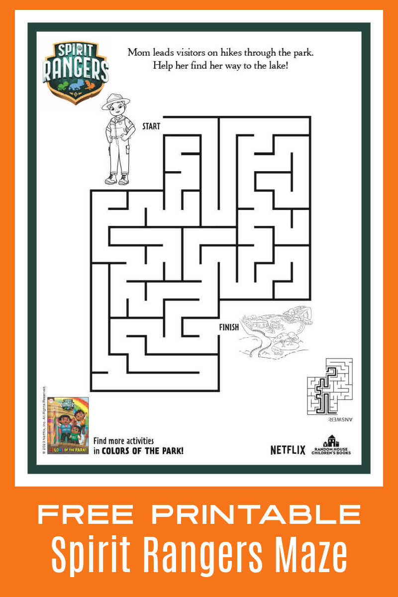 Download the free printable Spirit Rangers maze for your child, so they can have a fun challenge inspired by the Netflix show. 