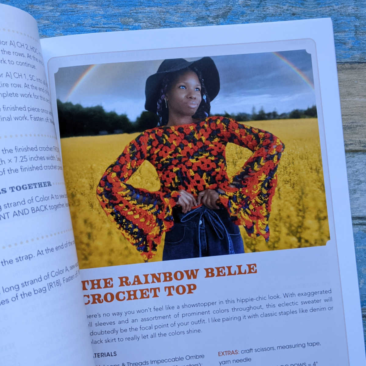 rainbow belle crochet top