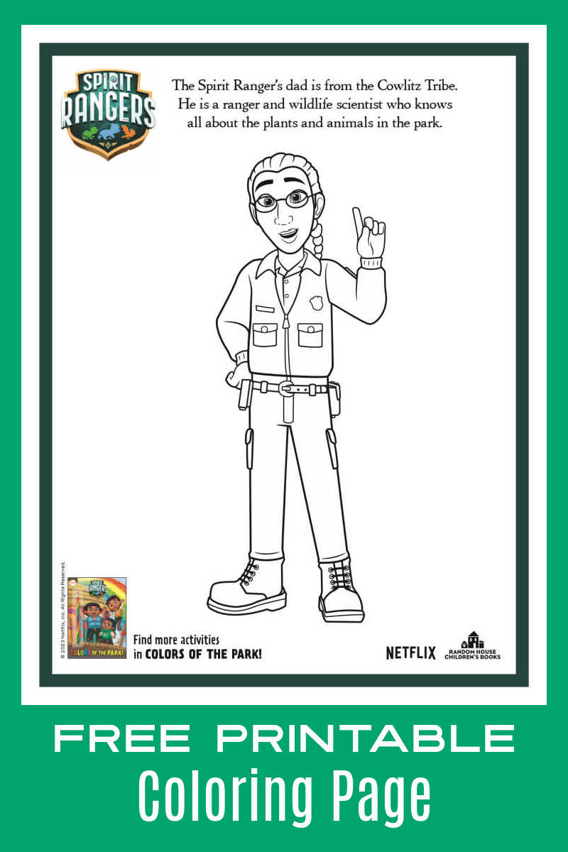 Download the Spirit Rangers Dad coloring page, so they can color the wise and loving father from the Netflix show. 