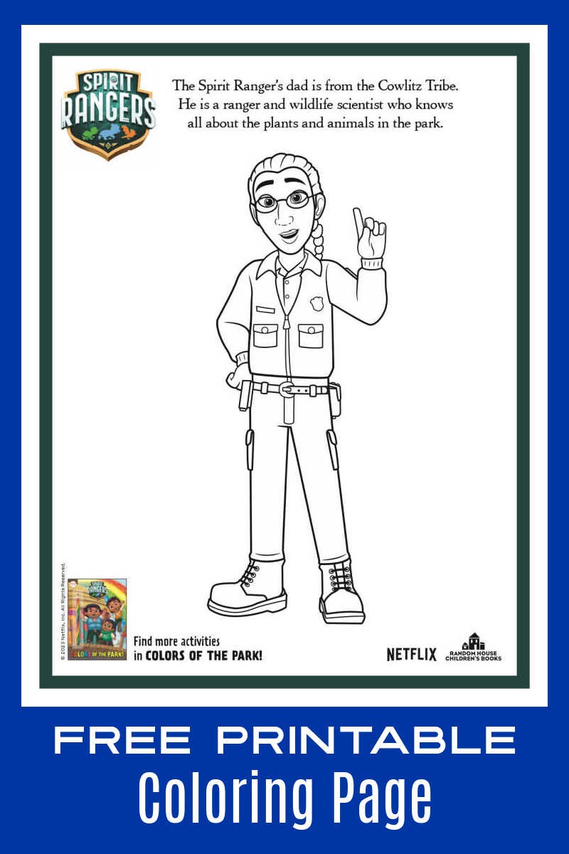 Download the Spirit Rangers Dad coloring page, so they can color the wise and loving father from the Netflix show. 