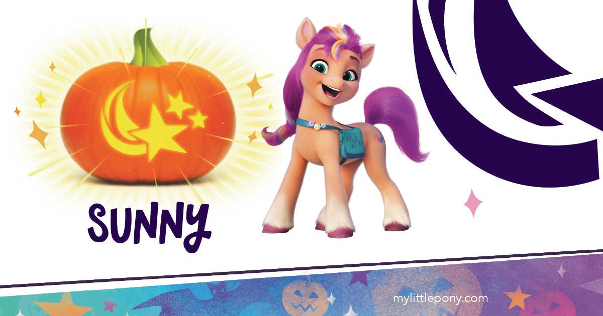 feature my little pony sunny pumpkin stencil