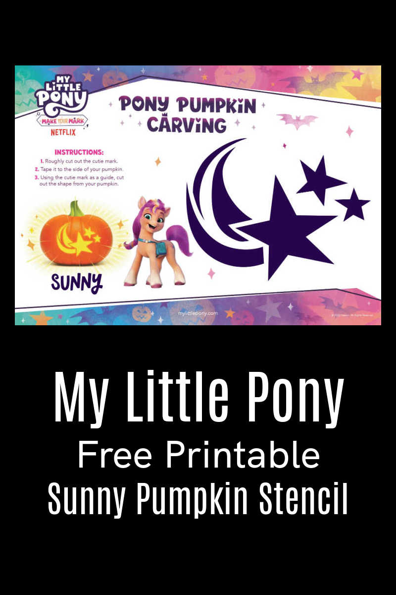 Use the MLP Sunny pumpkin stencil to celebrate Halloween My Little Pony style with a cutie mark jack-o-lantern. 