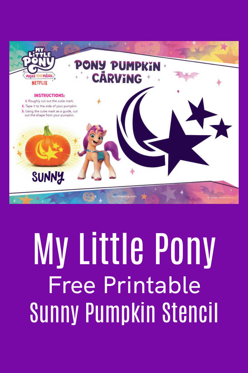 Use the MLP Sunny pumpkin stencil to celebrate Halloween My Little Pony style with a cutie mark jack-o-lantern. 
