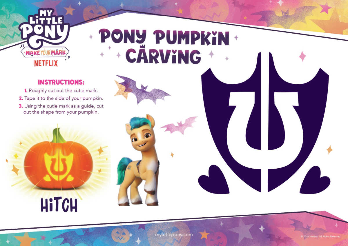 my little pony hitch pumpkin stencil