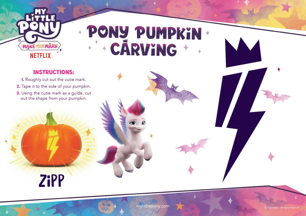 my little pony zipp pumpkin stencil