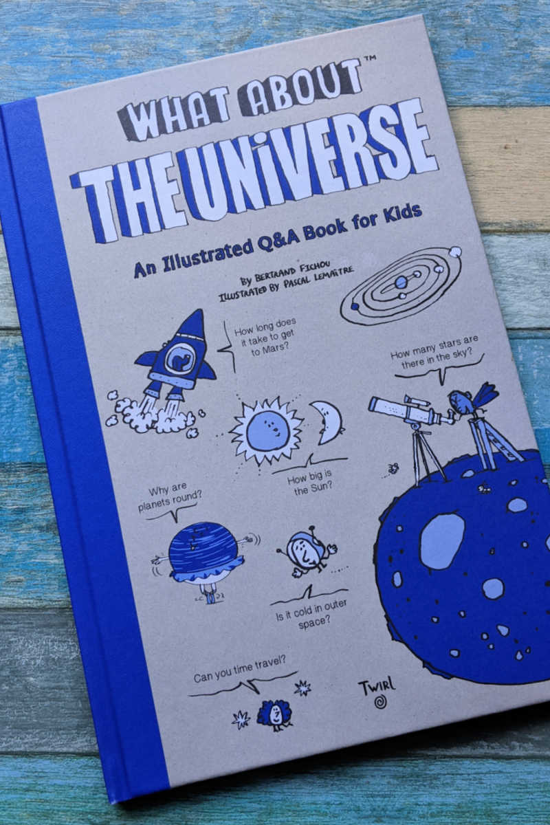 Kids will have a great time learning, when they read the illustrated What About The Universe astronomy book. 