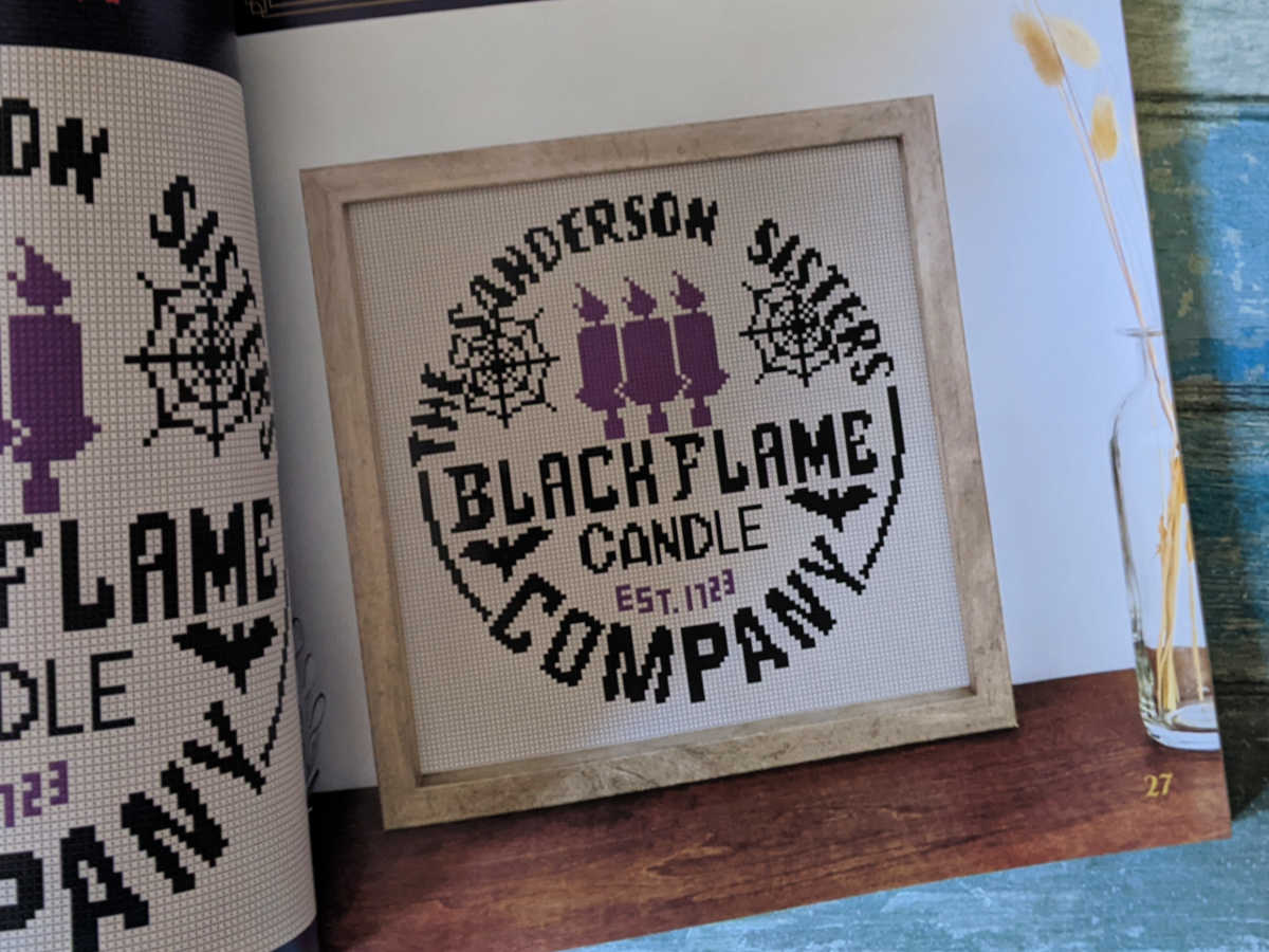 black flame candle company cross stitch
