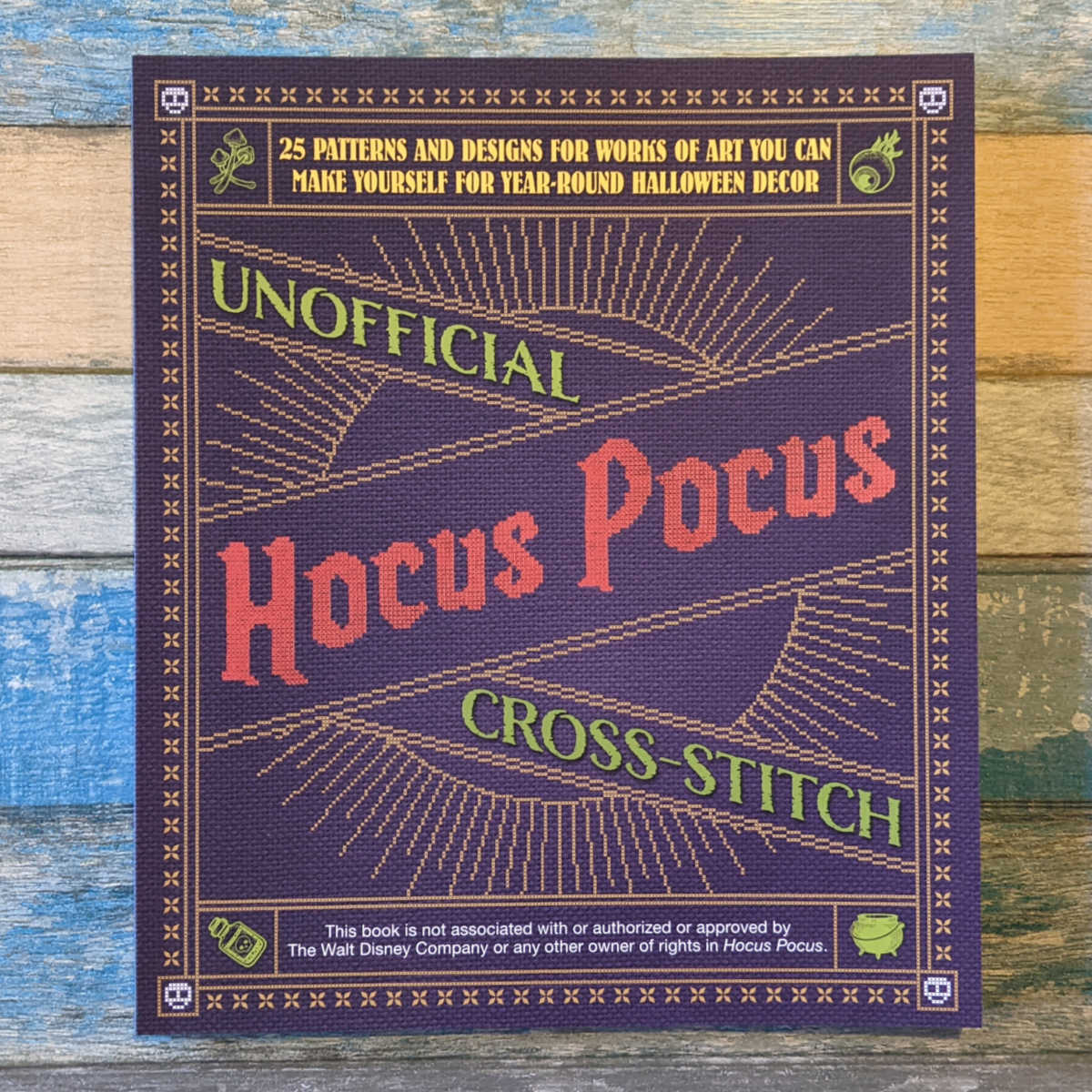 Fans of the movies will love getting crafty with the Unofficial Hocus Pocus cross stitch pattern book from Ulysses Press. 