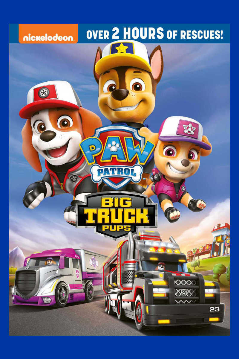 Kids can enjoy over 2 hours of rescues, when you get them the new PAW Patrol Big Truck Pups DVD from Nickelodeon. 