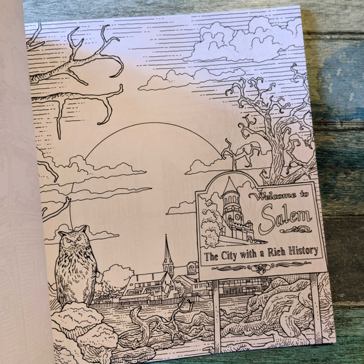welcome to salem coloring book page