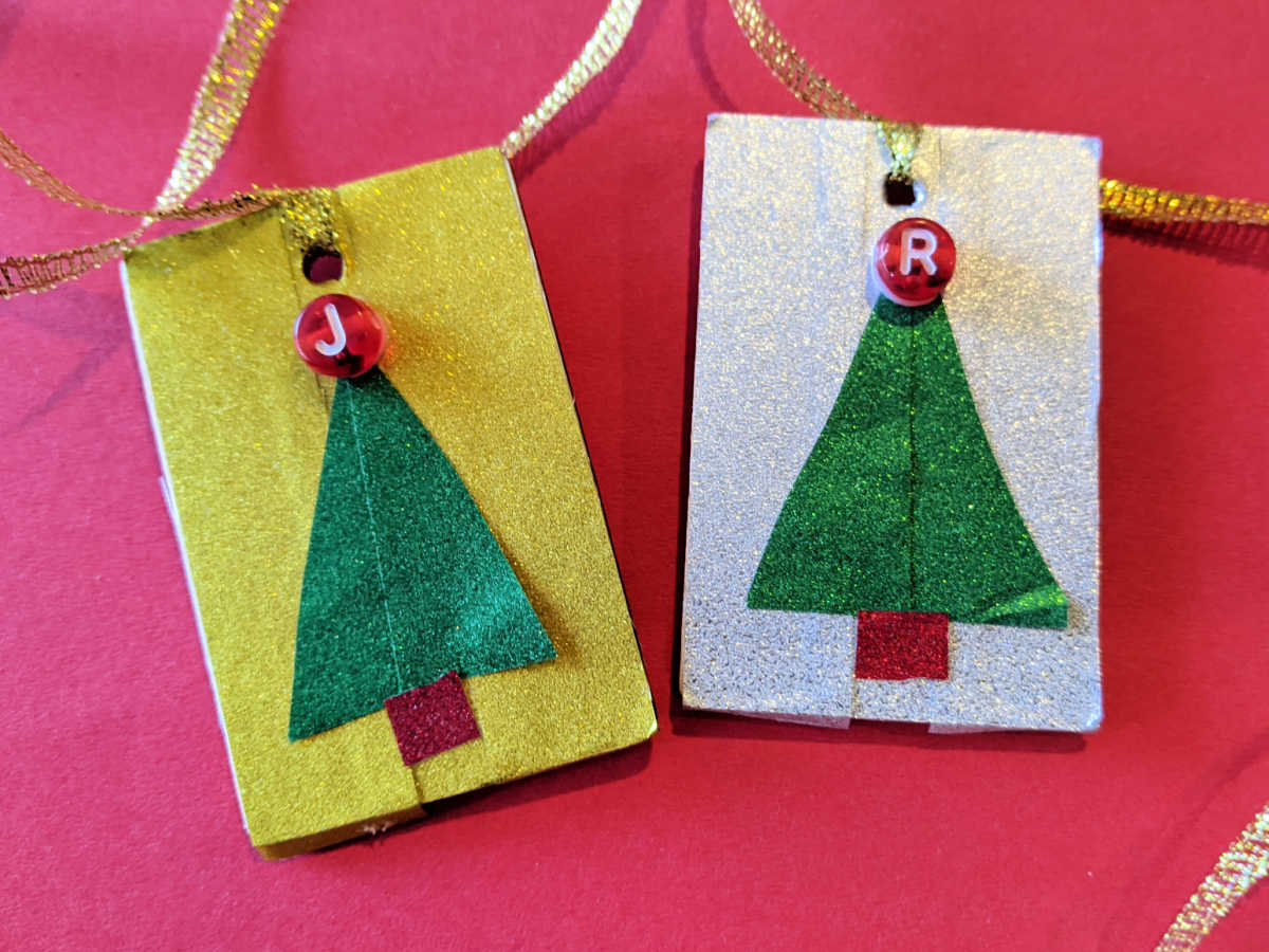 diy christmas tree gift tags