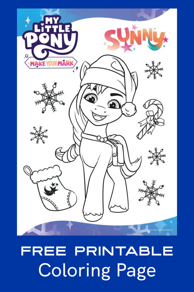 my little pony sunny christmas coloring page