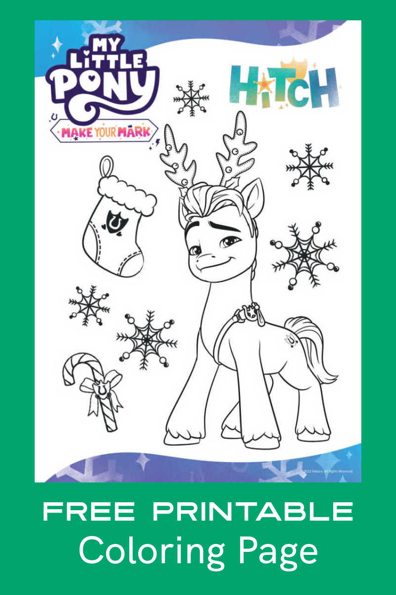 Print this adorable My Little Pony Hitch Christmas coloring page, so your child can have some fun during the holiday season. 