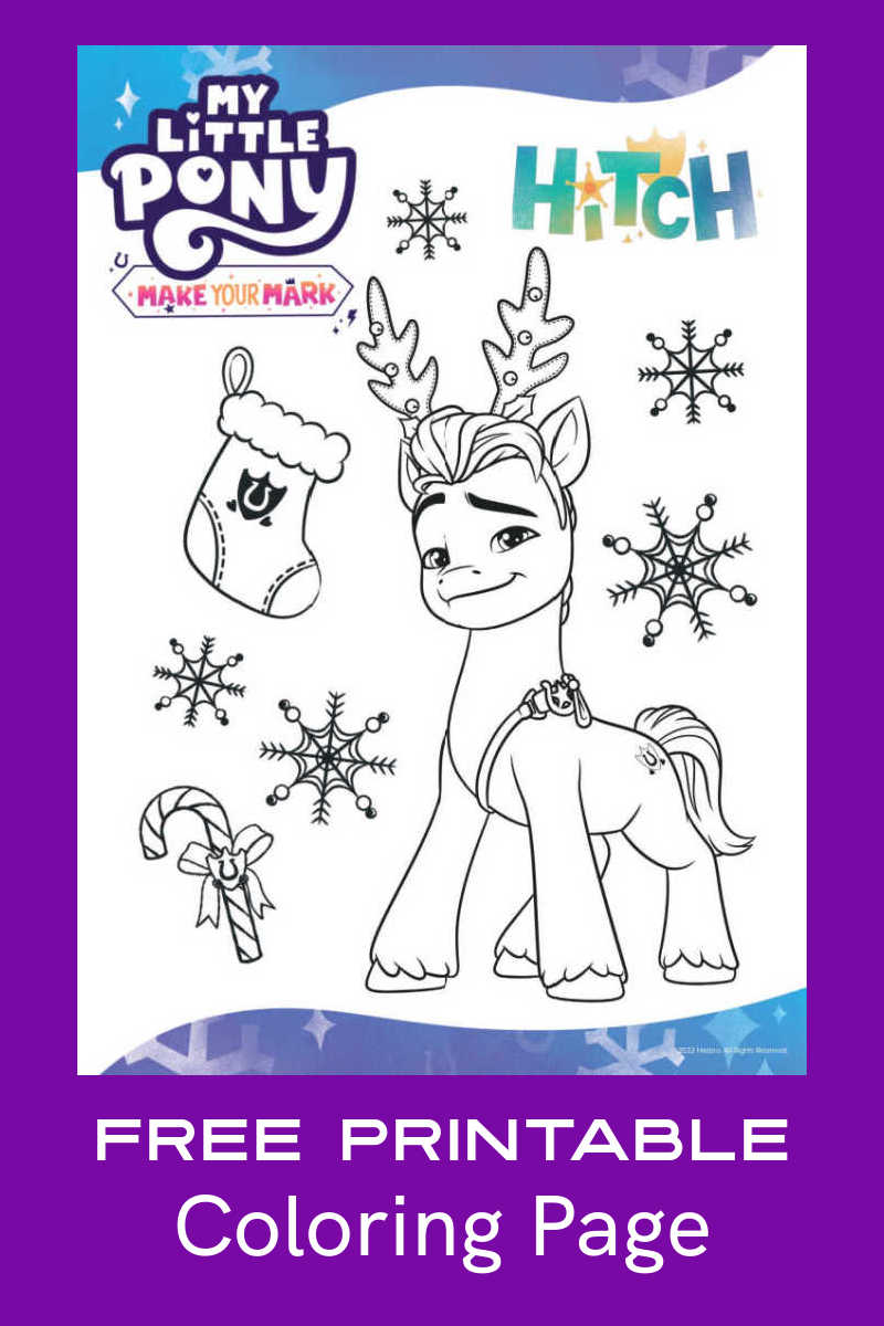 Print this adorable My Little Pony Hitch Christmas coloring page, so your child can have some fun during the holiday season. 