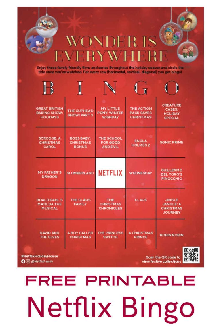 Free Printable Netflix Holiday Bingo Mama Likes This