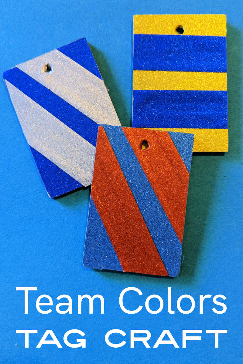 Show your team spirit, when you make this team colors gift tag craft with unfinished wood tags and washi tape. 