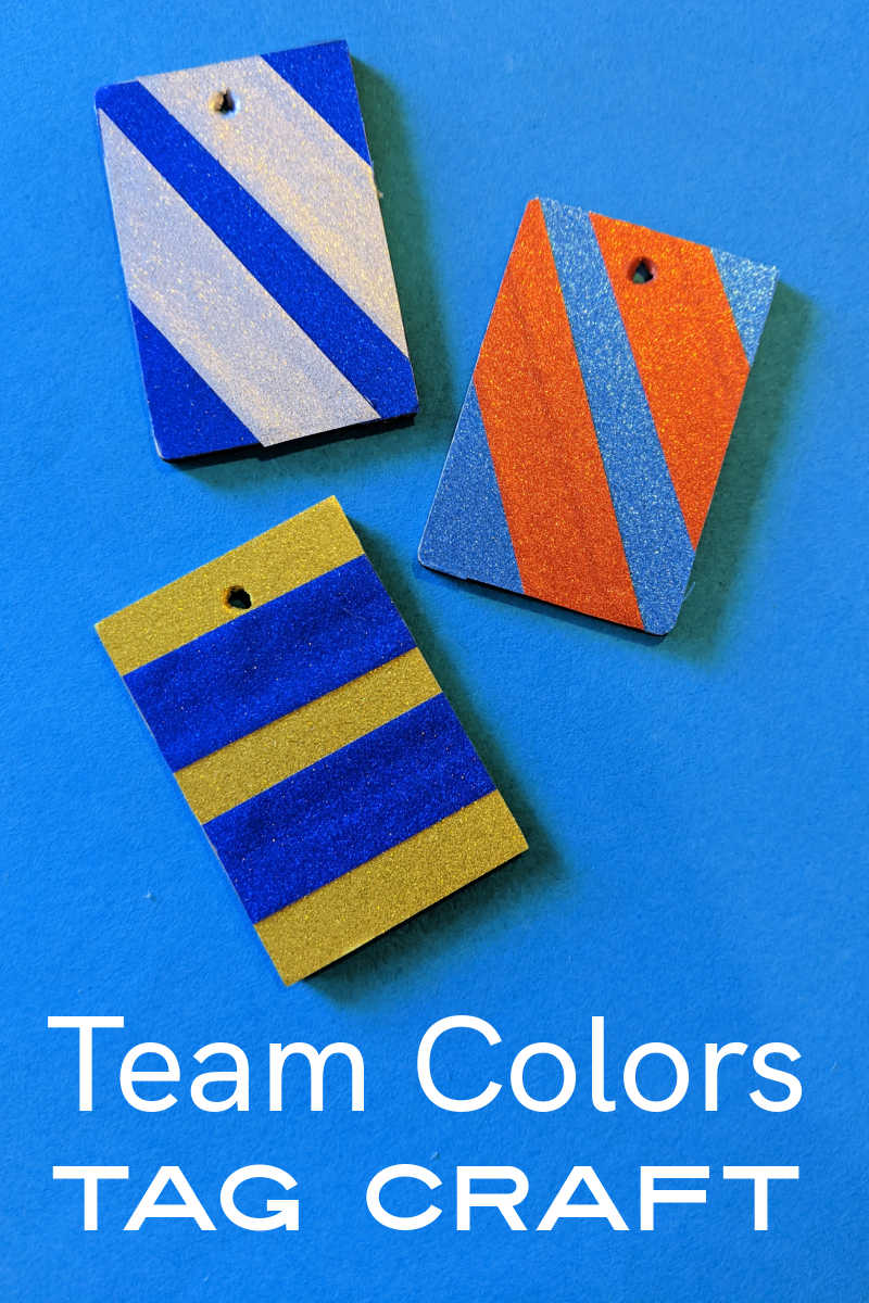 Show your team spirit, when you make this team colors gift tag craft with unfinished wood tags and washi tape. 