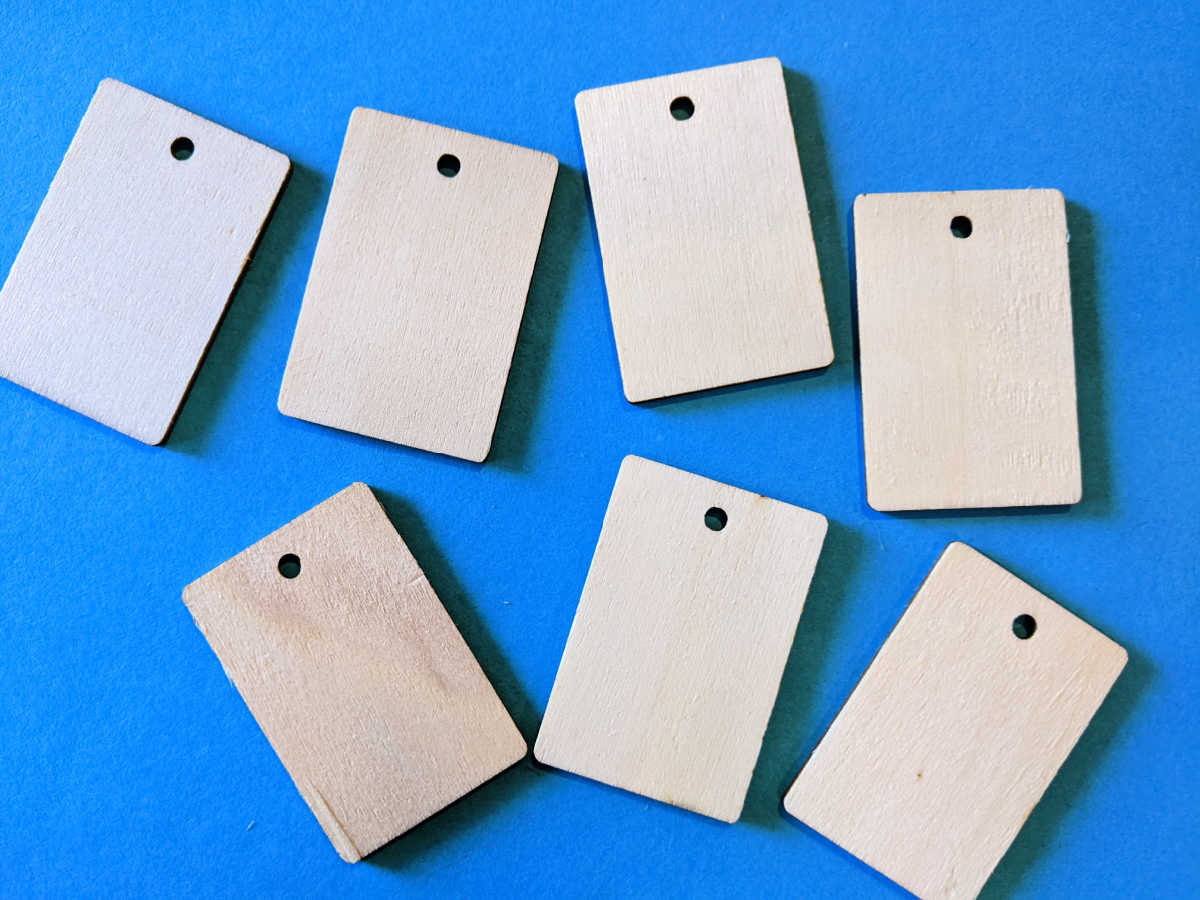 unfinished wood gift tags with holes