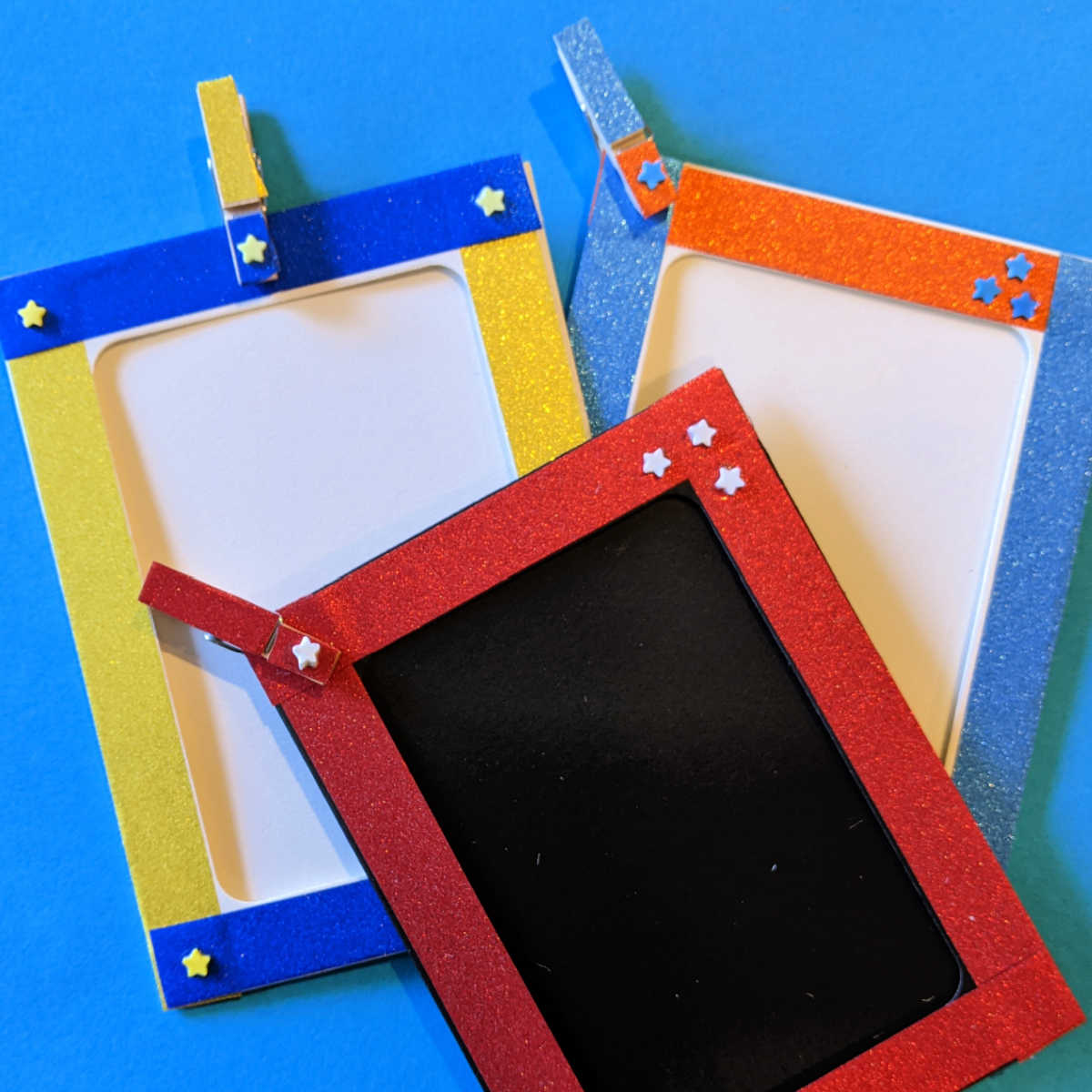 3 team colors picture frame crafts