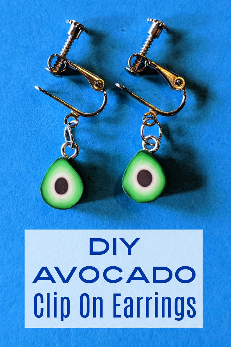 It's easy to make these cute DIY avocado clip on earrings, so you can show off your love of avocados and guacamole. 