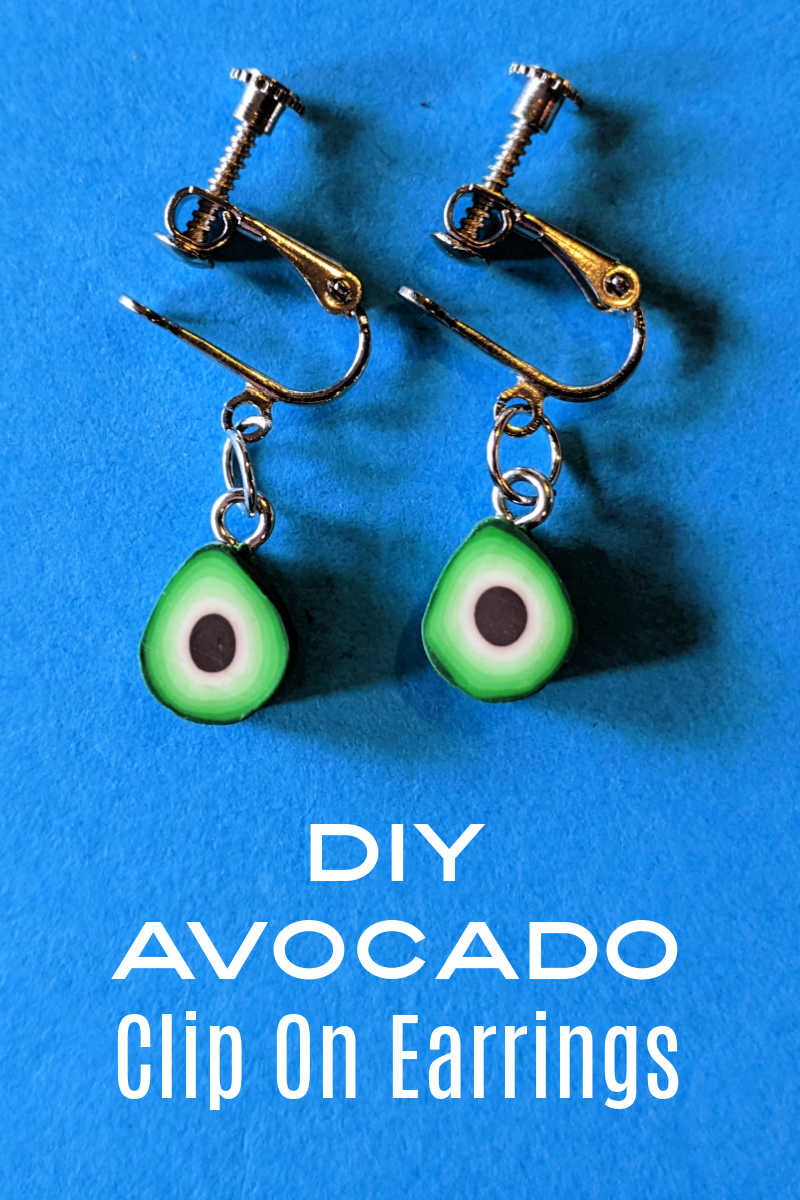 It's easy to make these cute DIY avocado clip on earrings, so you can show off your love of avocados and guacamole. 