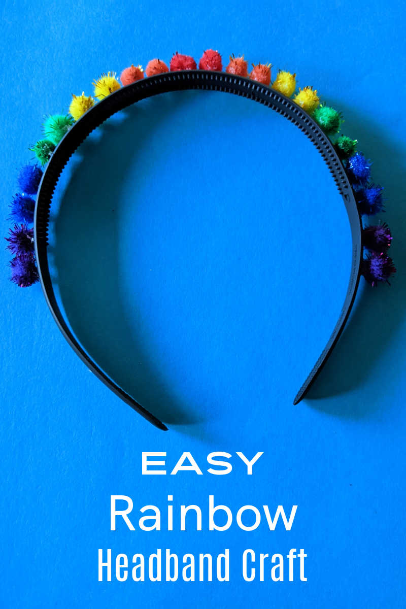 Easy Rainbow Pom Pom Headband Craft - Mama Likes This