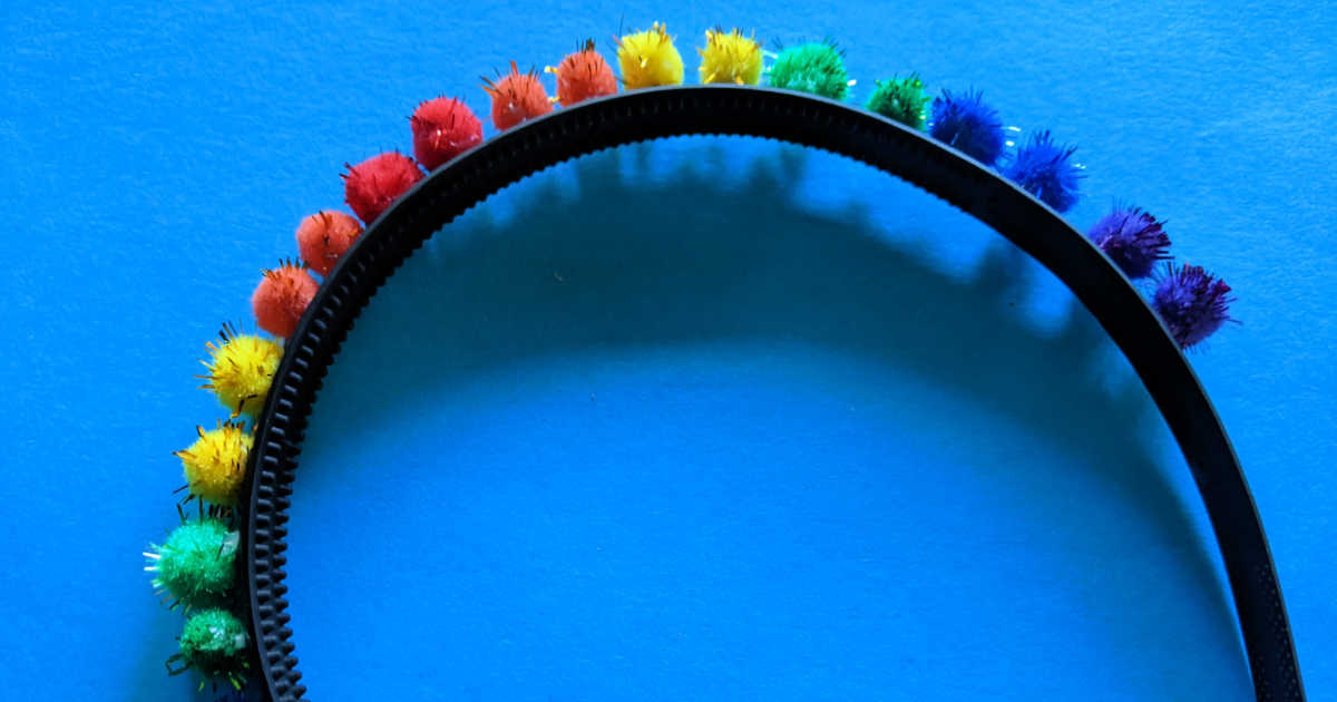 feature rainbow headband craft