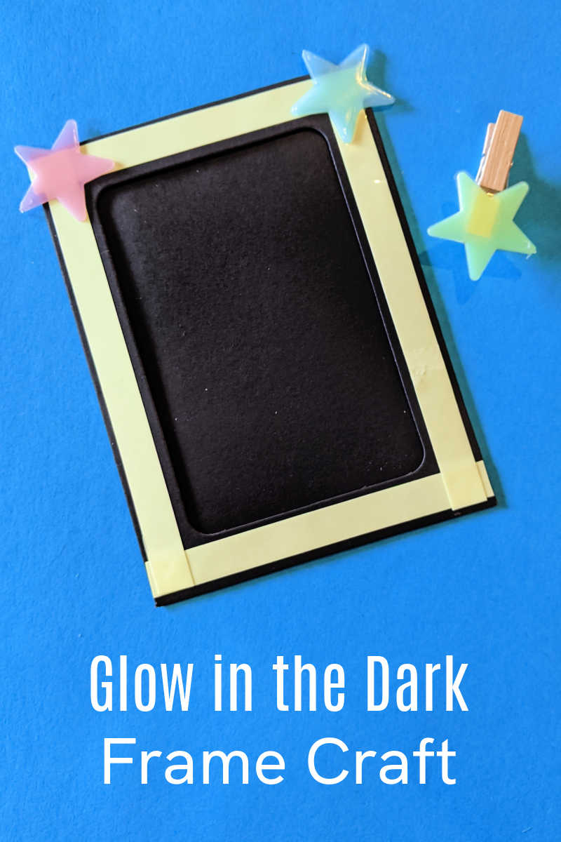 Photo frames are nice, but a DIY glow in the dark picture frame craft made with glow tape and glow stars is extra fun.