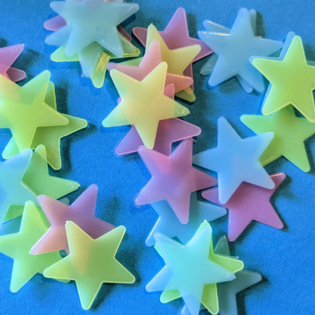 multi colored glow in the dark stars