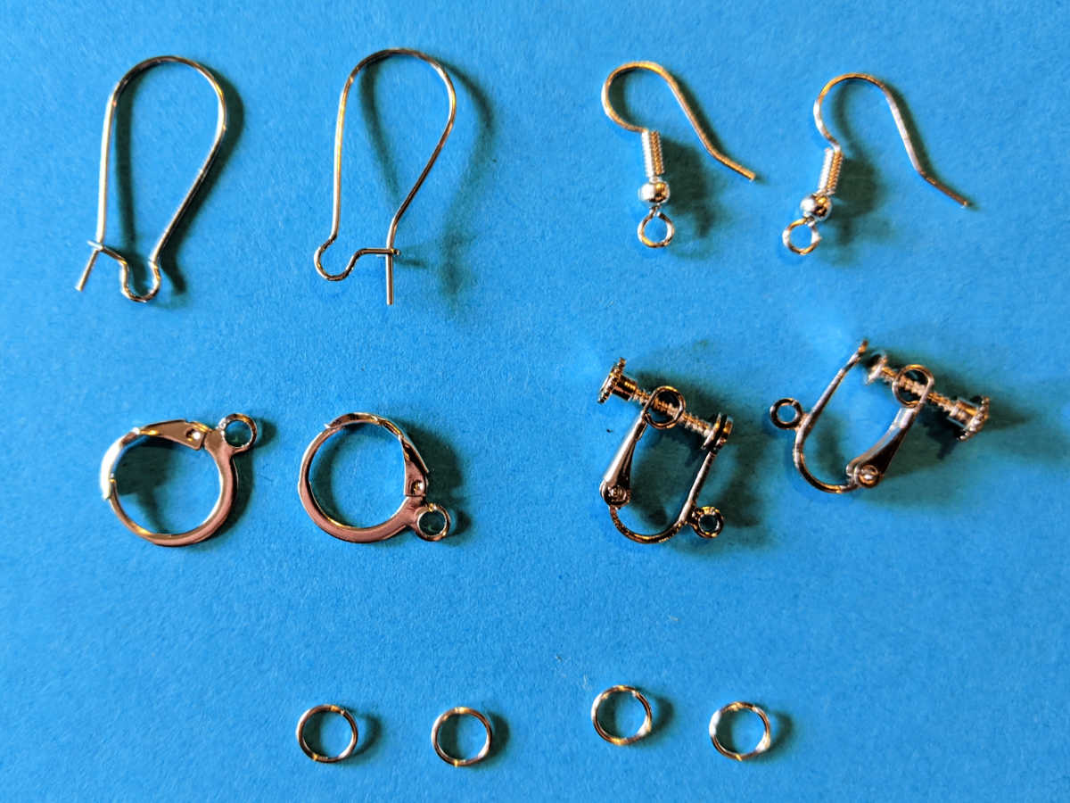 pierced and clip earrings and jump rings