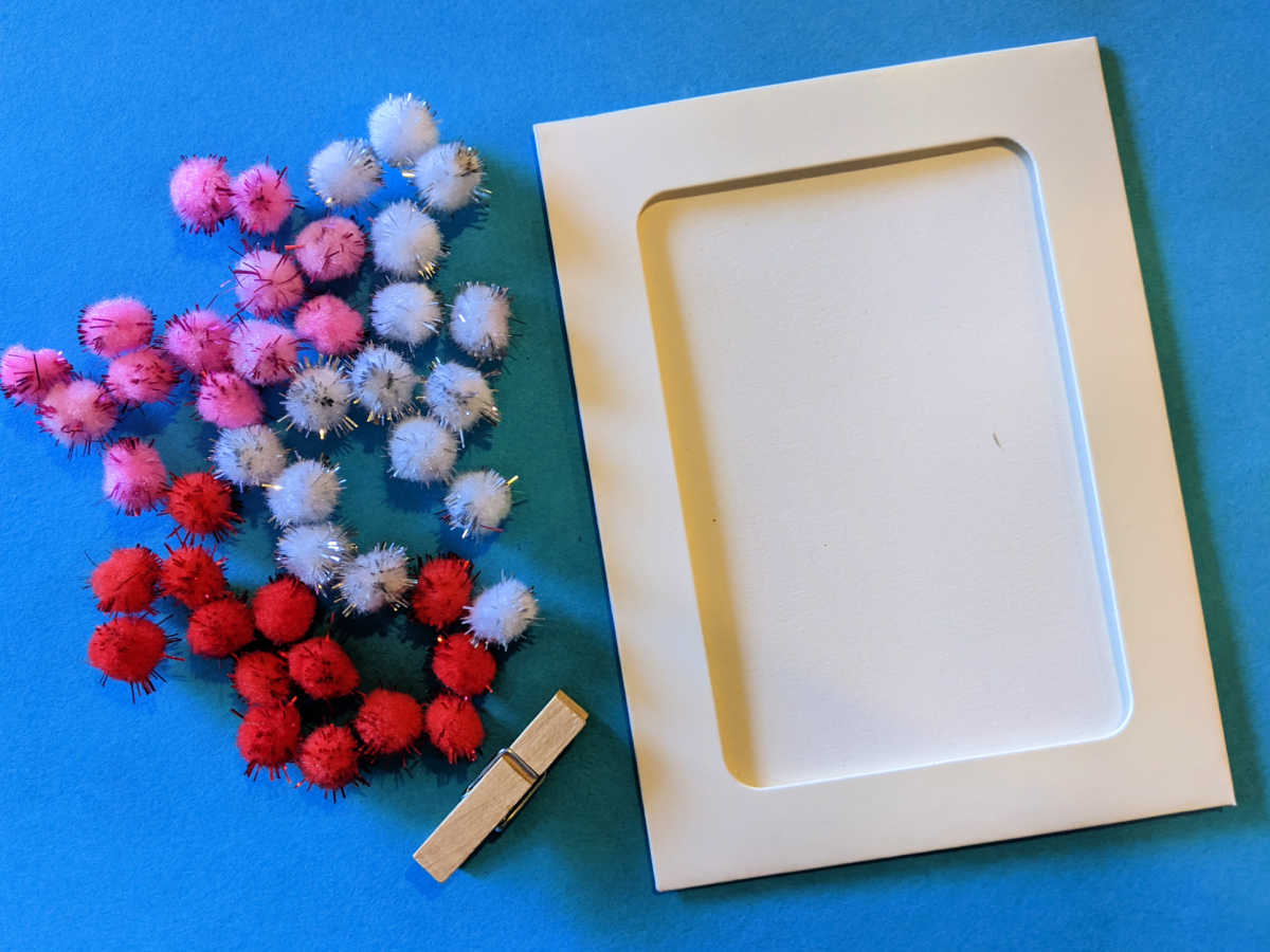 supplies for valentine frame craft