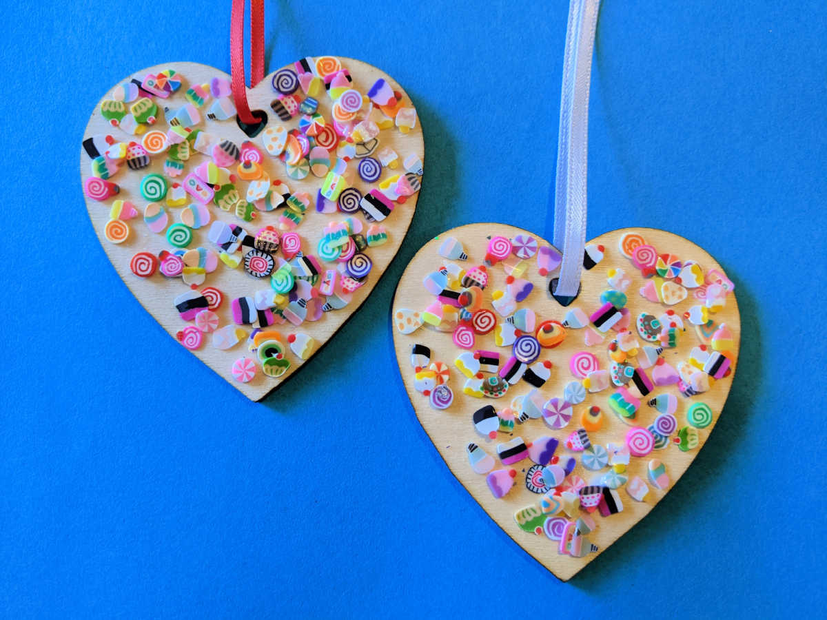 DIY Unfinished Wood Heart Shapes, Craft Kits, Valentine's Day, 6 Pieces