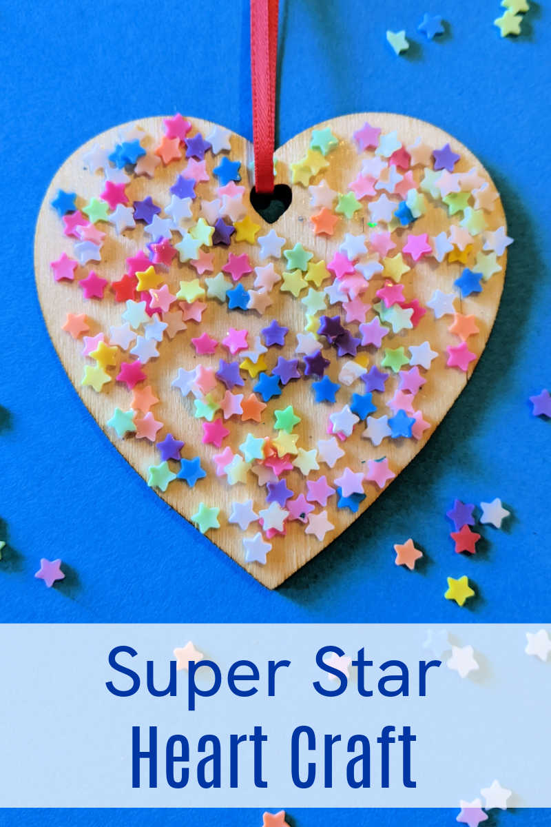 Make a Valentine super star heart craft with polymer stars to let a loved one know that you think they are really special.