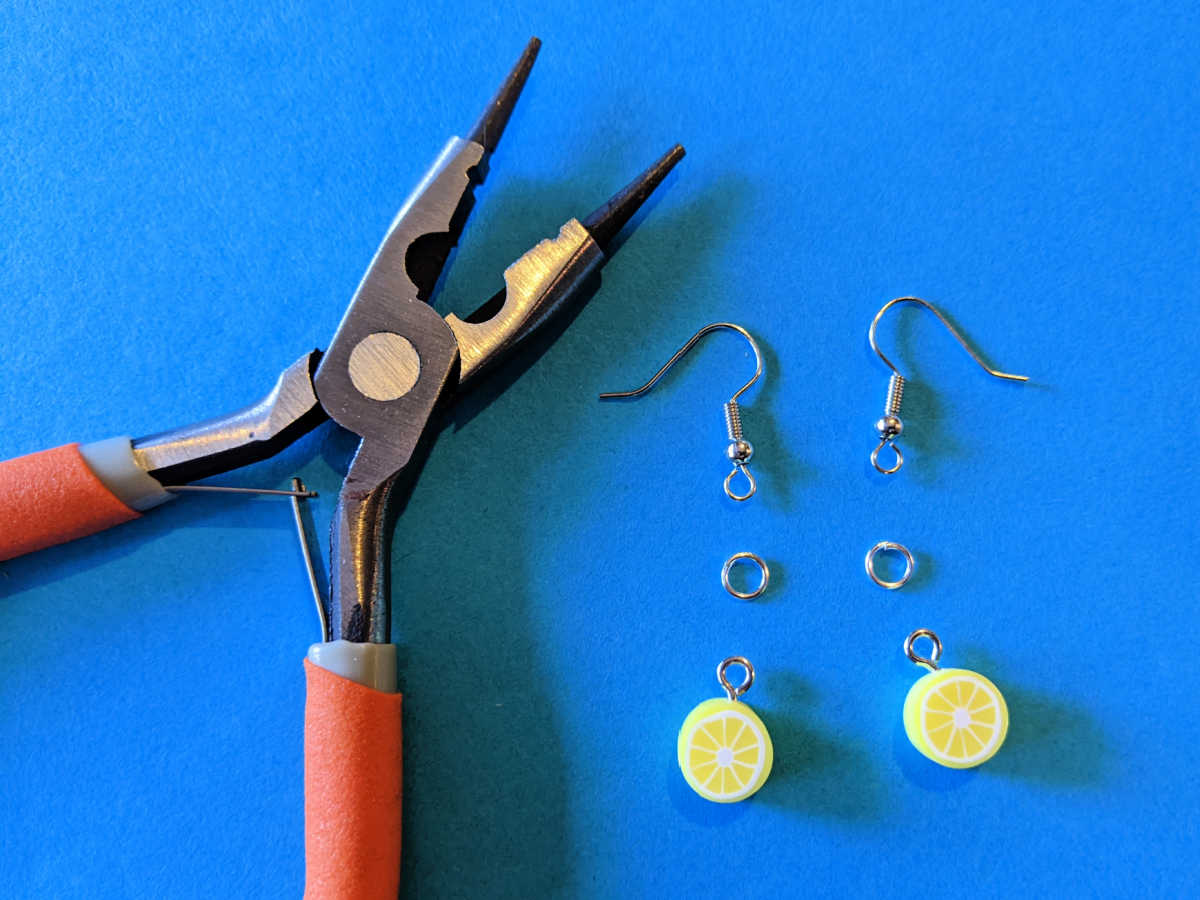 Supplies for lemon drop earrings