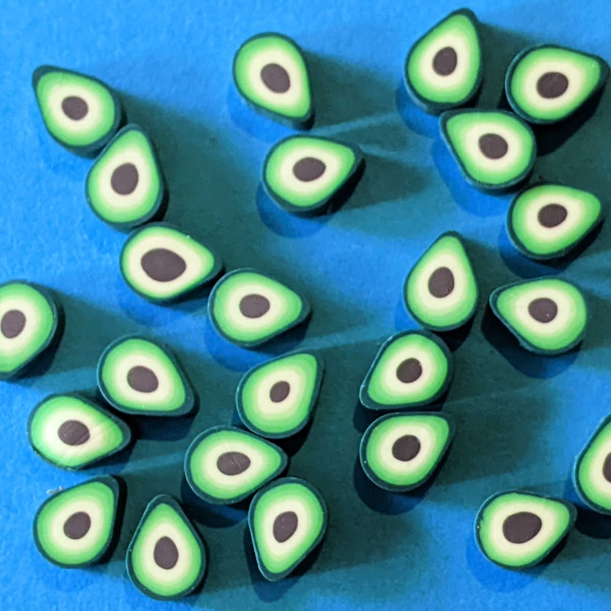 avocado polymer clay beads