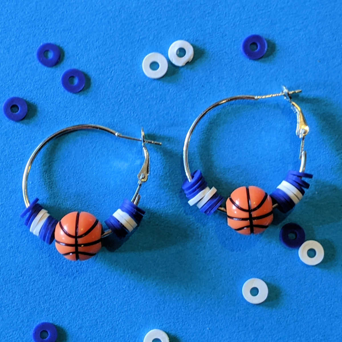 basketball team colors earrings