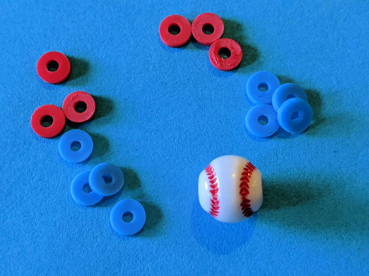 bead placement for baseball hoop earrings