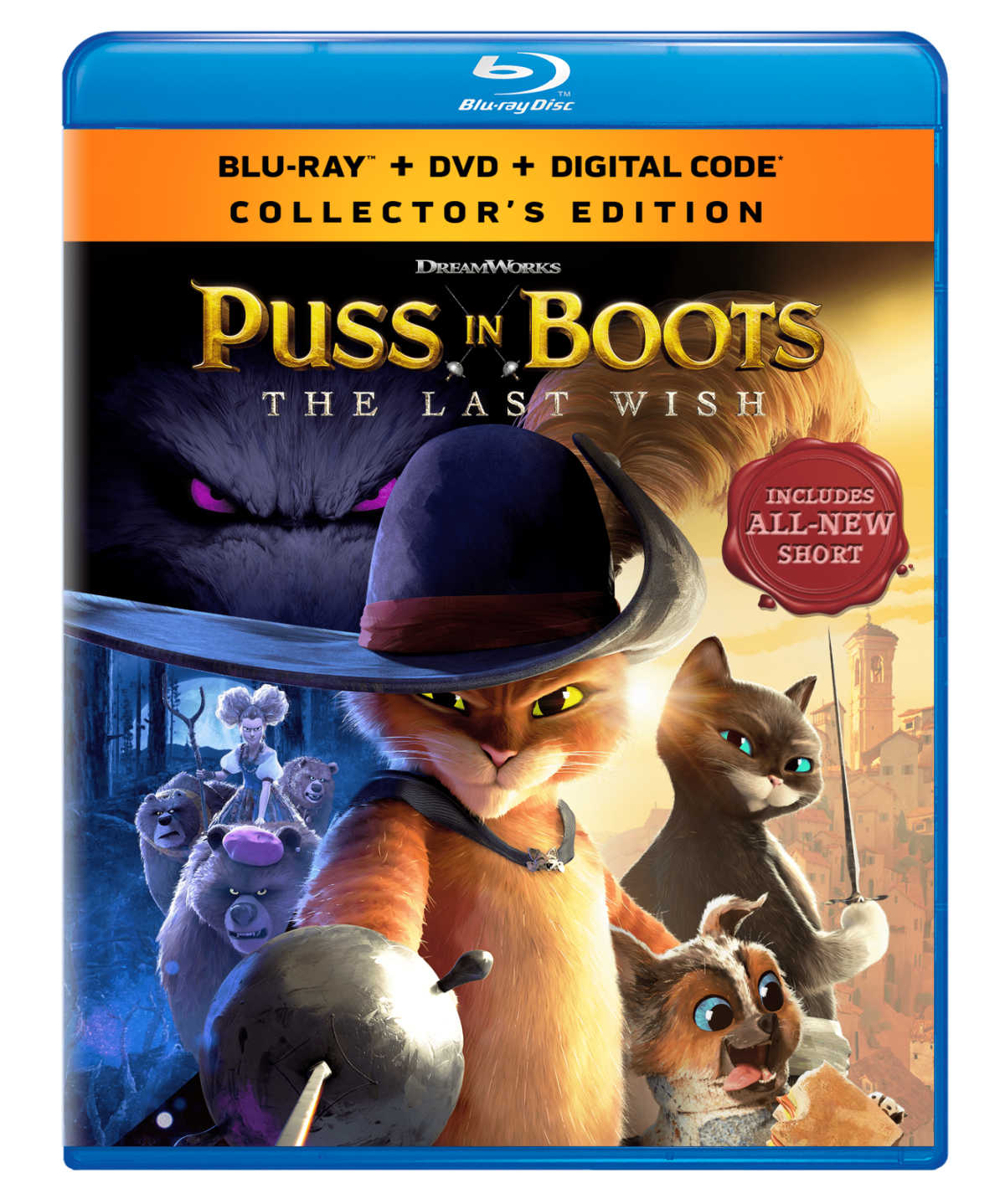 Watch the new Puss in Boots: The Last Wish Collector's Edition blu-ray for family friendly adventure and a whole lot of laughs. 