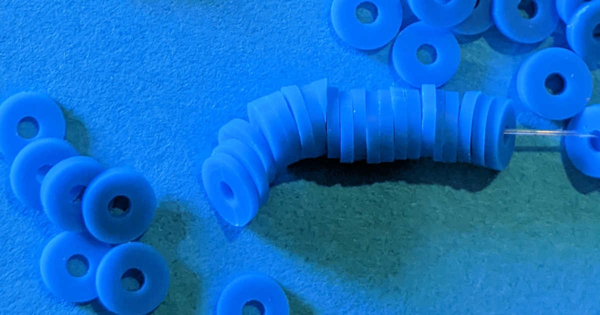 blue polymer clay heishi beads
