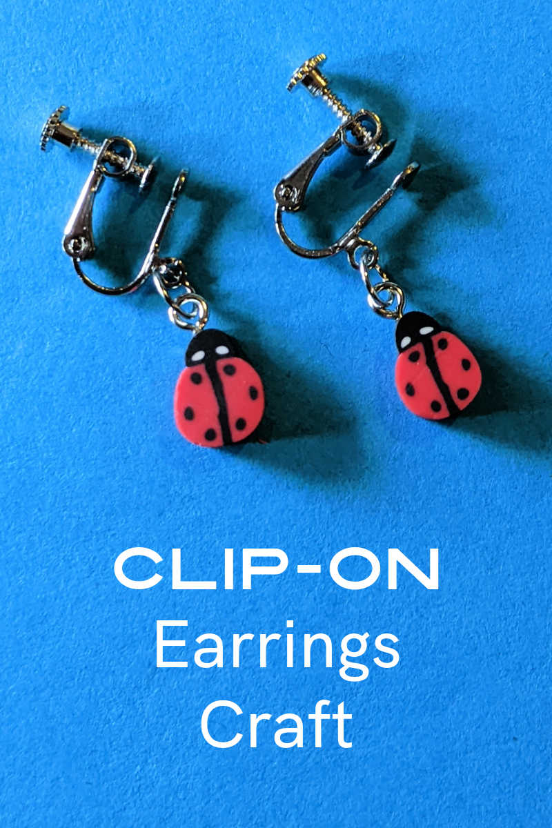 clip-on ladybug earrings craft