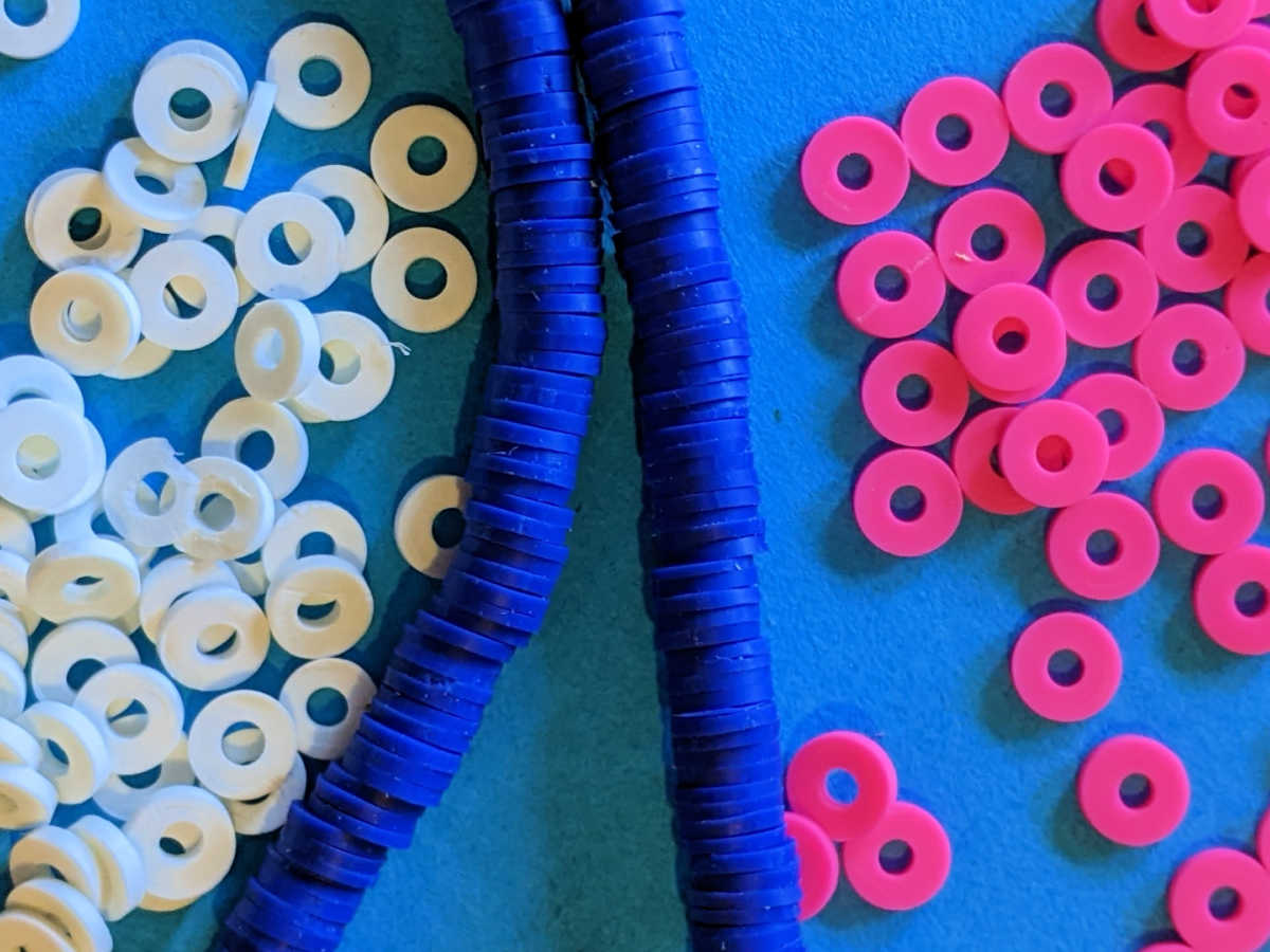 colorful polymer heishi beads