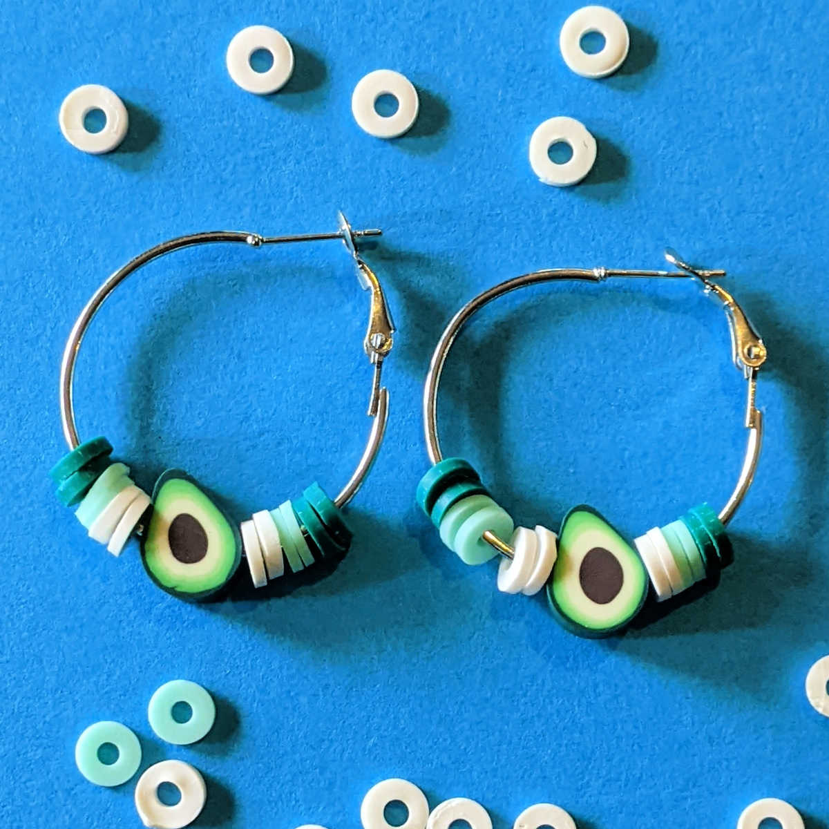 diy avocado hoop earrings craft