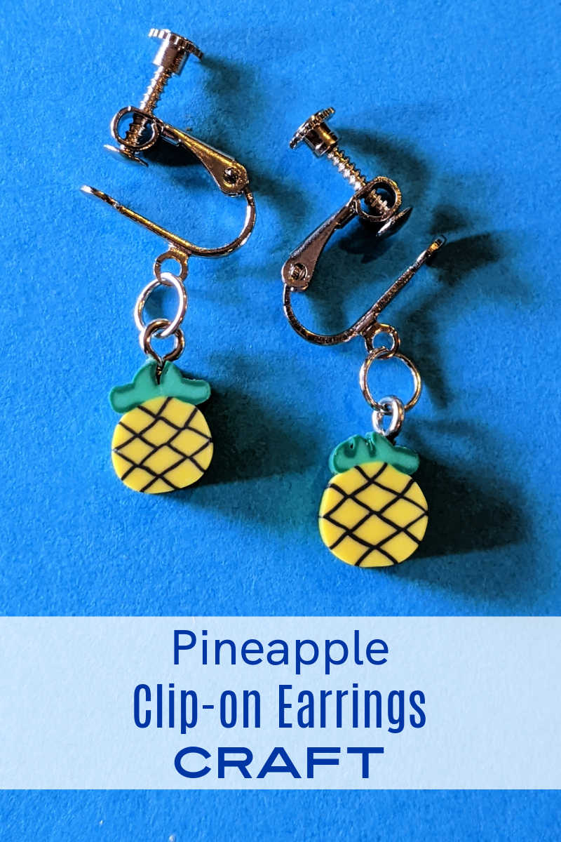 Make this cute pineapple clip-on earrings craft to show off your love of this delicious tropical fruit or your love of tropical vacations. 