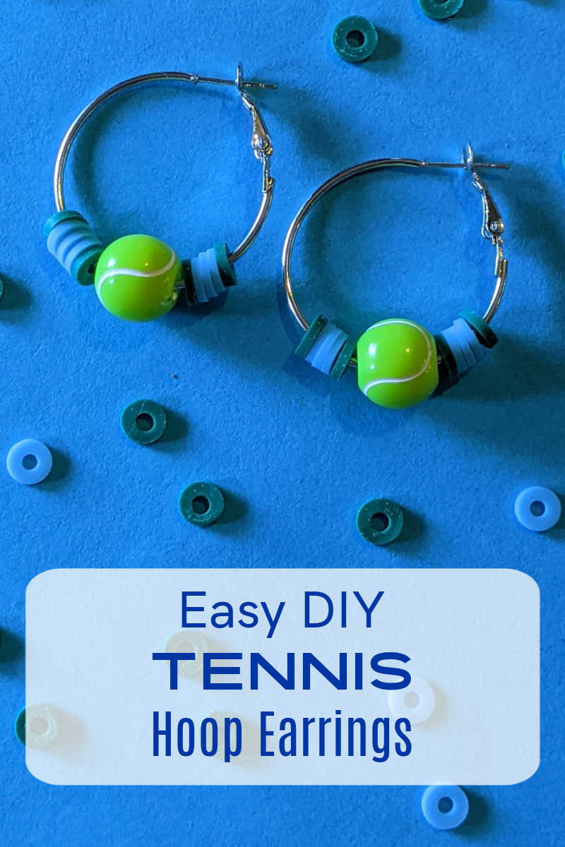 Make these quick & easy colorful beaded tennis ball hoop earrings to wear them yourself or give the homemade jewelry as a gift. 