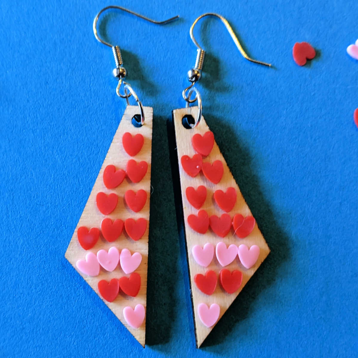 diy valentine wood earrings craft