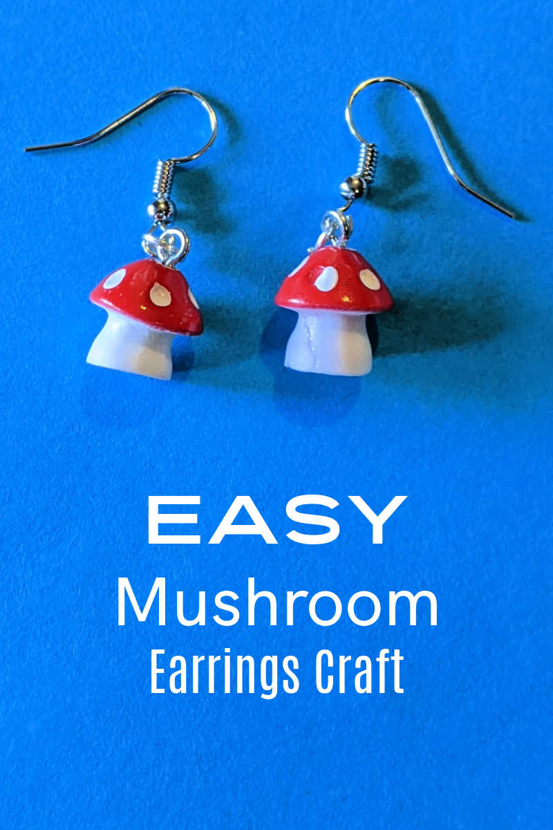 The homemade magical mushroom earrings craft is quick and easy to make and the cute jewelry is fun to wear. 