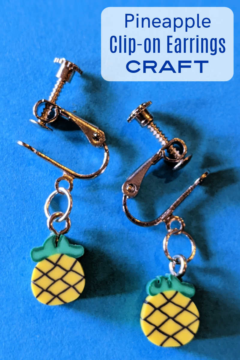 Make this cute pineapple clip-on earrings craft to show off your love of this delicious tropical fruit or your love of tropical vacations. 