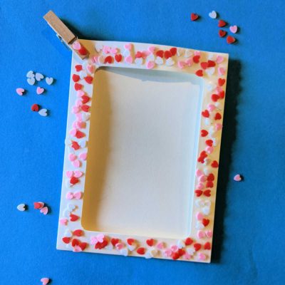 Valentine Frame Craft with Polymer Hearts - Mama Likes This